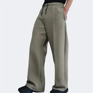 New Nike Mens Tech Fleece Wide Leg Pants Green Sz Large HJ0695-320